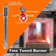 Simond Store Blacksmith Propane Forge Triple Burner with One Side Door,