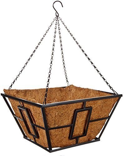 14" Rust SQ Hang Basket