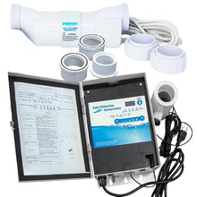 SWIMLINE HYDROTOOLS 87615 Salt Water Chlorine Generator System For Pools Up To 15K Gallons, 7 Titanium Plates 0.8 Lbs CL Output, Universal Compatibility Easy Install Above & Inground Swimming Pools