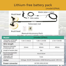 Electric Solar Solar Panel Cleaning Tool, Automatic Solar Panel Cleaning Brush, Outdoor Window Glass Solar, Electric Water Fed Pole Kit, Extendable Pole Water Fed Pool Cleaning Brush,GPAA5.5M