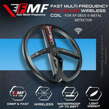 XP Metal Detectors 11” FMF Coil Compatible with Deus II Metal Detector - Fast and Simultaneous Multi Frequency Coil from 4 to 45 kHz - with Coil Cover & Lower Stem