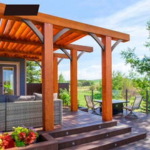 LQSYBHD Heavy Duty Arc 45 Degree Angle Bracket Wood Pergola Bracket Kit Pergola Accessories for Gazebos Decks Porches Wood Post and Beam Angle Support Brackets(Size:4pcs)