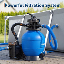 Above Ground Pool Sand Filter Pump 12-16in 1/3-1HP 2642-3962GPH 7-Way