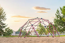 Lifetime Geometric Dome Climber Jungle Gym 5.5' x 11' Berry & Brown