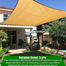 Farm Plastic Supply - Sand/Tan Shade Cloth - 85% - Mesh Fabric for Fence Privacy Screen, Garden Shade, Mesh Fence Screening, Shade Cloth Rolls, Wind Screen (12' x 75')