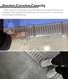 Sewer Drain Cover,Efficient Shower with Porous Grille - U-Shaped Grate for Fast Drainage, Indoor & Outdoor Use