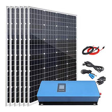 720W Home Grid Tie Solar Panel System On Grid Solar Kit with 6pcs 120W Monocrystalline Solar Panel and 2000W MPPT Solar Grid Tie Power Inverter