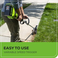 Greenworks 40V 8 in Cordless Electric Lawn Edger, 4.0 Ah Battery, Charger