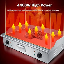 XQZMZSCP 29" Commercial Electric Griddle 4400W Electric Countertop Griddle Non-Stick Restaurant Teppanyaki Flat Top Grill Stainless Steel