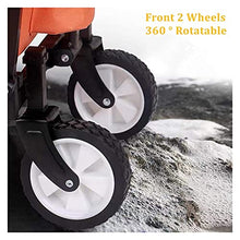 YGwnjqr Garden Carts, Utility Cart with 5 Inch Wheels, Hand Trolley, Hand Cart, Garden Cart,Orange