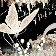 XOOFMASS LED Butterfly Set of 2, Glowing Butterfly Wedding Decoration, Butterfly Floor Lamp, Wedding Dance Floor Props, Decoration LED Lamp for Wedding Birthdays Party Receptions,Silver,140cm/55.1in