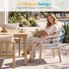 FansaFurn 5 Piece Acacia Outdoor Patio Table and Chairs Set for All-Weather
