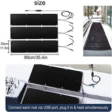 LGYYGL Snow Melting Mats Heated Snow Melting Mats for Stairs, Heated Outdoor Mats, Now Melting Mats for Winter Snow Removal, No-Slip Stair Heating Mats (Color : 3 Pcs, Size : 30x90cm)