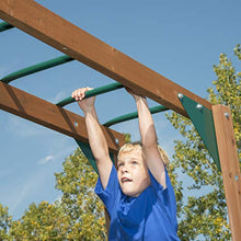 Swing-N-Slide Knightsbridge Wooden Swing Set with Slide & Monkey Bars, Green