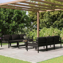 RJPLMFV 7 Piece Aluminum Patio Lounge Set with Cushions Anthracite