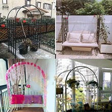 Garden Arch with Metal Frame,Arch Backdrop Stand,for Climbing Planting Plant Stand in Garden Yard Outdoor (Color : Black)