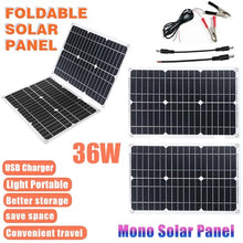 OLONETO Solar Power System 36W Folding Solar Panel with Four USB Chargers + 12000W Pure Sine Wave Power Inverter with Dual LED Display DC12V-AC220V+ 30A Solar Charge Controller Solar System Kit