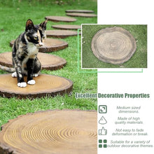 Kunovo Garden Woodgrain Stepping Stone, Rustic Style Outdoor Landscaping Décor Step Stones, Decorative Garden Accent for Pond Areas/Flower Beds (Size : 4PCS), 58741