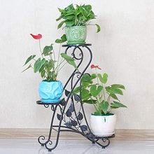 MIIKHI Plant Stands,I Flower Stand,Indoor Balcony Multi Storey Flower Pot Shelves Living Room Shelfnishings/Black