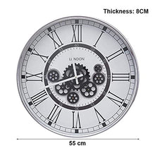 LIPJIA Wall Clock,Quartz Large Industrial Wind Gear Garden Clocks Outdoor Waterproof Iron Ornnts Outside Clock Outdoor Wall Clock