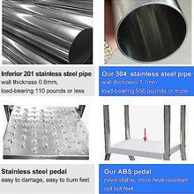 Swimming Pool Platform Ladder, Heavy Duty 304 Stainless Steel Pool Ladder, Non-Slip Steps Ladder, for Travel Trailers, Stage, Backyard Pool, Home