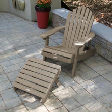 highwood Hamilton Folding & Reclining Adirondack Chair with Ottoman, Woodland Brown