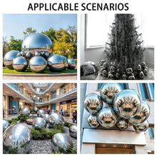 YDJIANCAI 1Pcs Stainless Steel Gazing Balls Hollow Mirror Globe Floating Reflective Ball Polished Shiny Sphere for Outdoor Lawn Pond Yard Ornament(Silver)(Size:19.68in/50cm)