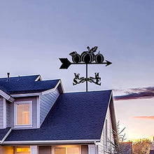 Metal Weathervane with Pumpkin Ornament Garden Weather Vane Wind Direction Indicators Garden Yard Roof Mount Corrosion Resistant and Durable (Style 5) (Style 1)