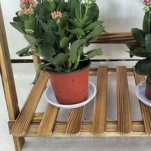 Household Simple Plant Trellis Folding Wooden Flower Rack Multi-level Indoor Balcony Ladder Flower Pot Stand Floor-standing Plant Storage Shelf Modern Rustic Ladder Frame For Garden Living Room