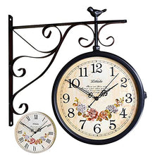 J3DFGFLR Outdoor Hanging Wall Clock Iron Retro Antique Metal Wall Clock for Outdoor Decorative Wall Art Decor Home Office Clock Silent Kitchen - Decorative Wall Clocks