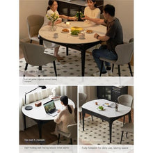 Coffee Table Solid Wood Folding Dining Table Simple Modern Oak Round Nordic Home Small Apartment Retractable Rock Plate
