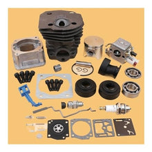 BMPWANGL 44mm Cylinder Pan Carburetor Bearing Oil Seal Choke Throttle Rod Kit Fit for 340 350 345 Chainsaw Motor Engine Spare Parts