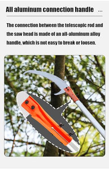 Etsuosy High-Altitude Branch Sawing Shears, Telescopic Shears, Garden Hand Saws, High Branch Saws, Double Hook Pruning Fruit Tree Pruning Saws (4m)