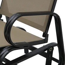 Patio Glider Armchair Metal Rocking Arm Chair Swing Garden Porch Rocker Seat