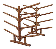 Log Kayak Rack 8 Place Kayak or SUP Rack Natural Finish