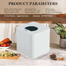 3.3L Compost Bin Indoor Odorless, Auto-Cleaning, Turn Food Waste to Fertilizer for Garden, Food Waste Compost Machine,110V