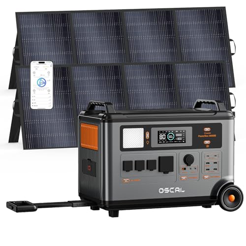 PowerMax 3600SE 3600W Portable Power Station with 2x400W Solar Panels