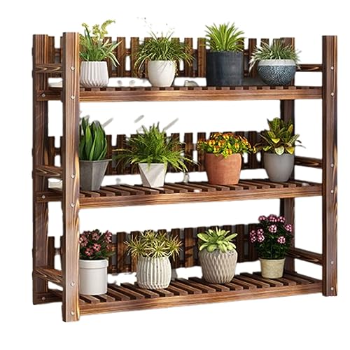 Plant Stand Rustic Vintage Wooden Flower Stand Easy To Install Plant Trellis Multifunctional Flowerpot Stand Anticorrosive And Moisture-proof Balcony Planter For Living Room Patio Plant Ladder Frame