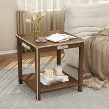 NRFJFOP Solid Wood Small Tea Table Square Sofa Edge Cabinet Living Room Household Corners Bedside
