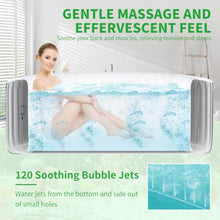 Inflatable Hot Tub with LED Lights, 2-4 Person Round Blow Up Portable Hot Tub, Leak-Proof PVC Outdoor Spa with 120 Strong Air Jets, Heater Pump and Insulated Cover, 71” X 71”X 25”