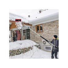 DHXIAMZ Extendable Snow Rake Roof Rake - 5-12 Ft (Up to 18 Ft Reach) Lightweight Aluminum with Soft Foam Pad for Efficient Snow Removal & Solar Panel Cleaning