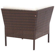 HNSMFPRE 6 Piece Patio Lounge Set with Cushions, Modular Outdoor PE Rattan Brown Seating for Patio