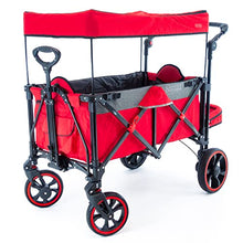 Creative Outdoor Push Pull All-Terrain Collapsible Folding Stroller Wagon for Kids, 150lbs Weight Capacity, Platinum Series, Beach, Park, Garden & Tailgate, (Red)