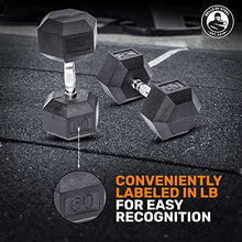 Bells of Steel Rubber Hex Dumbbells Set Black
