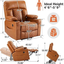 HTERWQEA Dual Motor Power Lift Recliner with Heat, Massage & USB-C