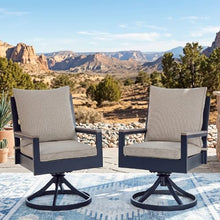 Signature Design by Ashley Outdoor Swivel Dining Chair Set of 2, Navy
