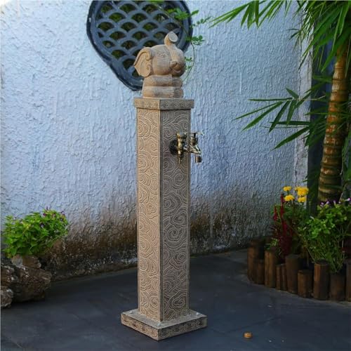 ERoomQ Stainless Steel Outdoor Garden Faucet Vertical Stand Water Column for Courtyard Freeze Proof Outdoor Tap for Yard or Patio,Faucet-3-1-Large