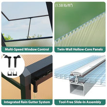Garvee 6x10ft Walk-in Greenhouse, Heavy Duty Large Outdoor Green House