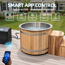 Outdoor Ice Bath Tub with 1HP Chiller, WiFi Control Ice Cold Plunge Therapy