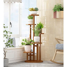 ZHOUYANB Solid Wood Plant Stand Floor Standing Flower Pot Holder For Indoor And Outdoor Use Stylish Storage Rack Garden Balcony Or Living Room Easy To Assemble Color (wood Square) (brown Round)